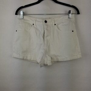 Forever 21 White Denim Shorts Size 29